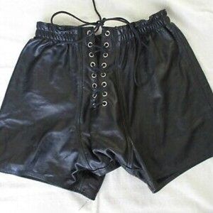 LEATHER "FOOTBALL STYLE" SHORTS, SOFT, LAMB SKIN